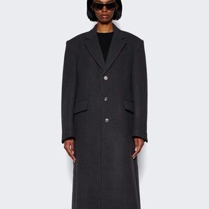 Wardrobe NYC Single Breasted Coat in Charcoal (70% off)